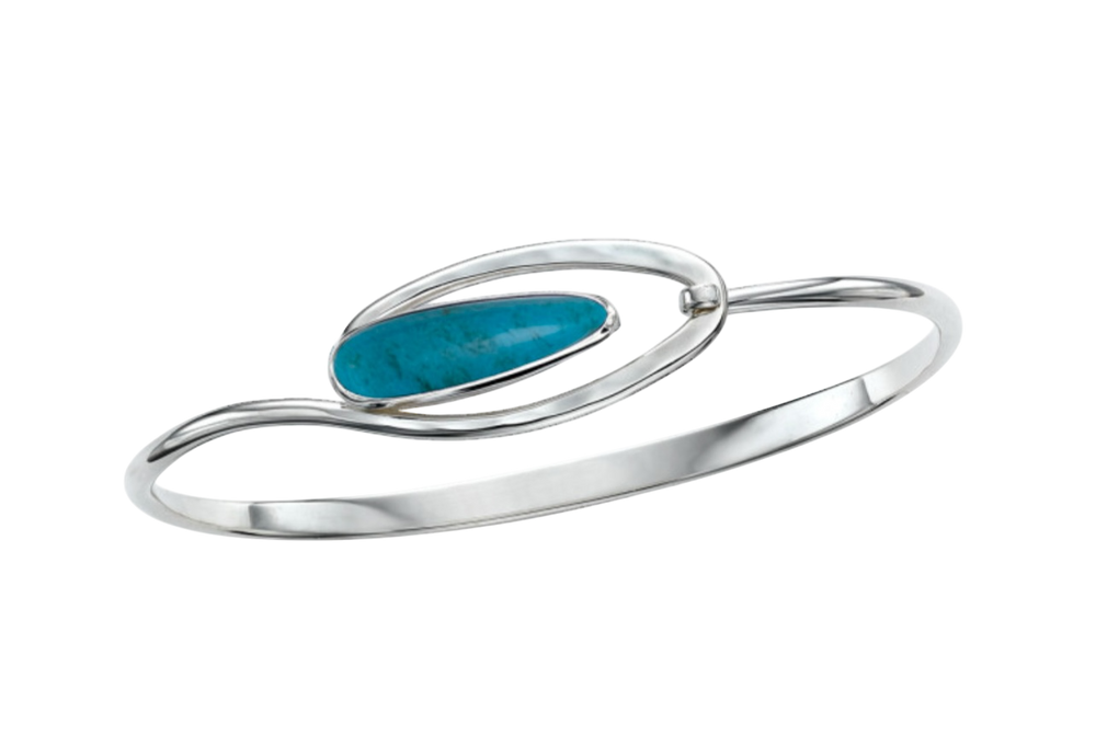 "Aurora" Sterling Silver Bracelet with Turquoise