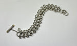 David Yurman Chain Mail Link Bracelet in Sterling Silver w 18K