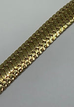 14K Yellow Gold Herringbone Necklace, 17"