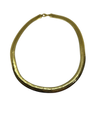 14K Yellow Gold Herringbone Necklace, 17"