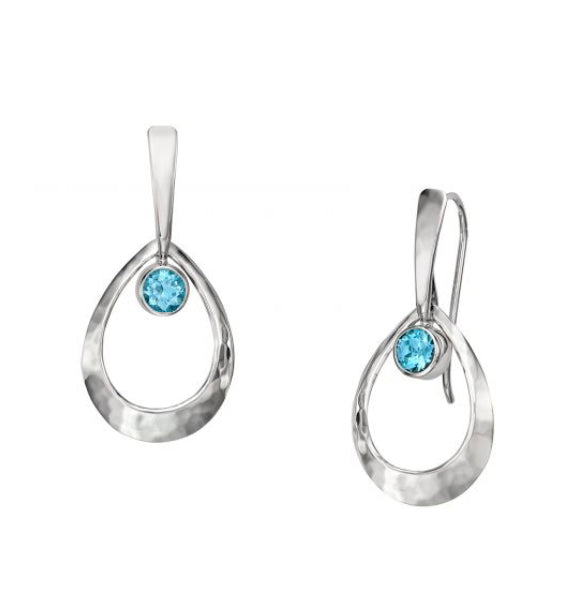 Emma Earrings with Blue Topaz