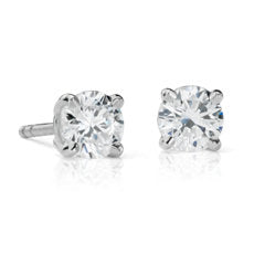 14K White Gold Diamond Stud Earrings .30tw