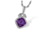 Amethyst & Diamond Pendant