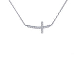 Necklace~Sideways, Curved Cross